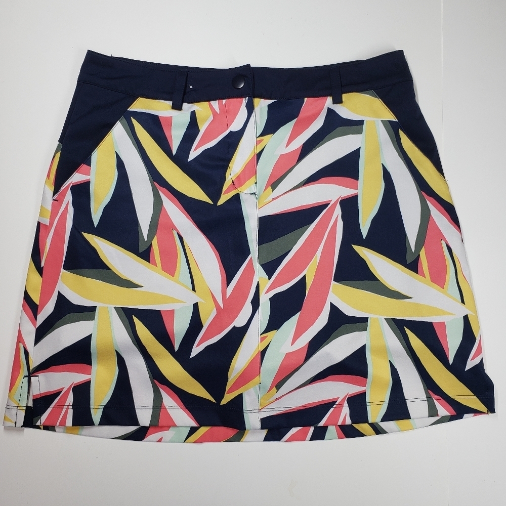 Lady Hagen Colorful Leaf Print Skort Size 6